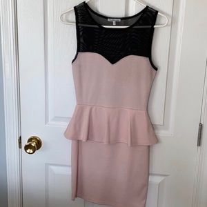 Black and pink dress